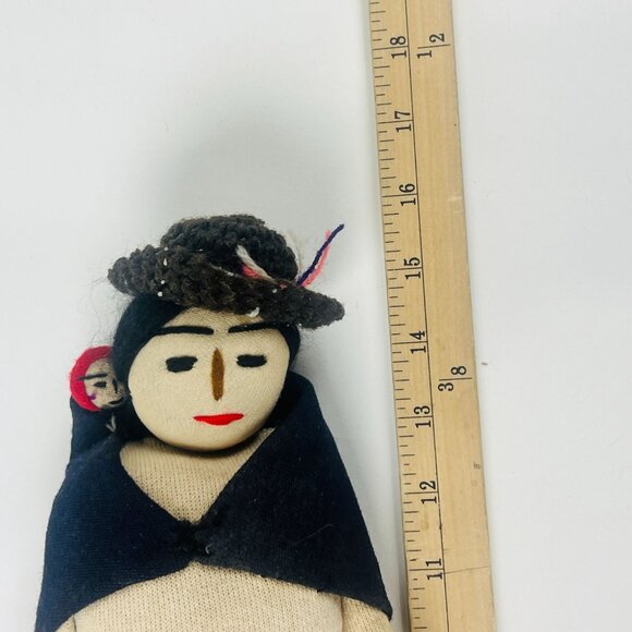 Handcrafted Handmade Cloth Doll With Traditional Attire & Baby Accessory - Picture 7 of 7